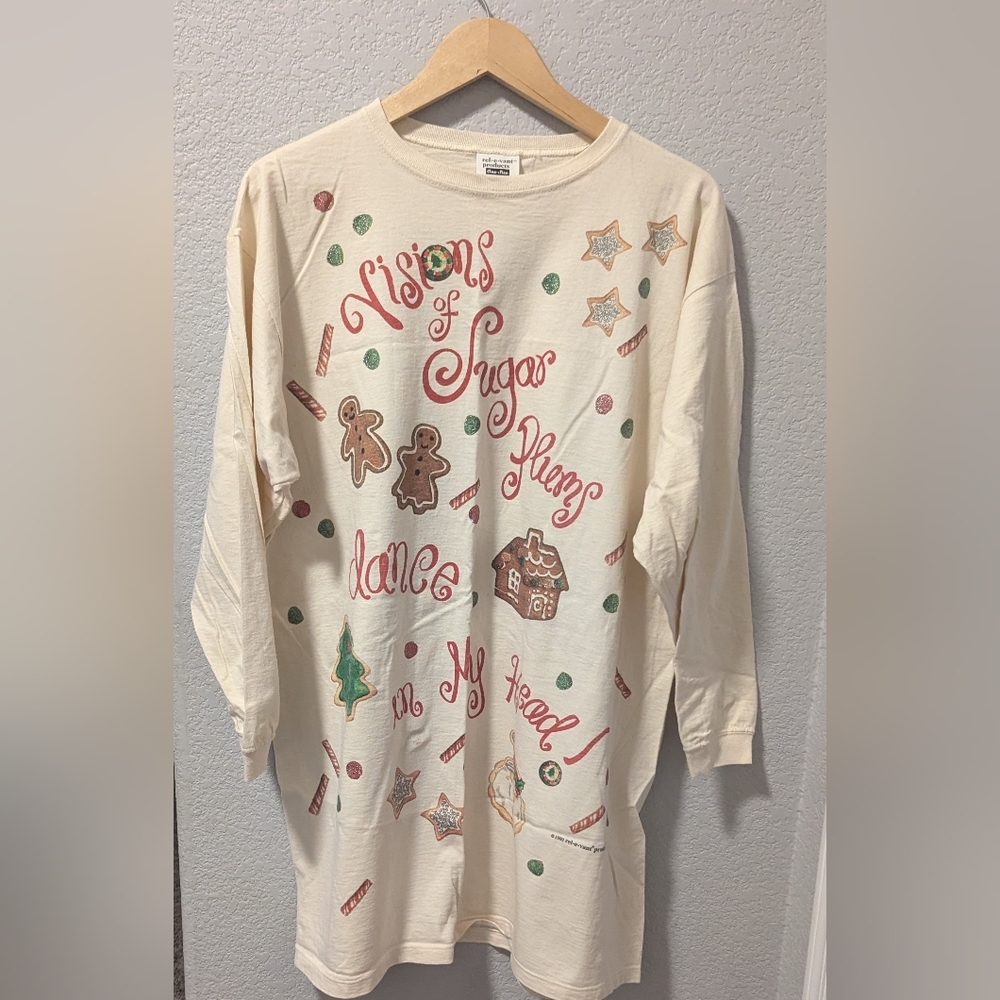 Rel-e-vant Products Painted Lady Vintage 1999 Gingerbread Cotton Sleep Shirt -OS
